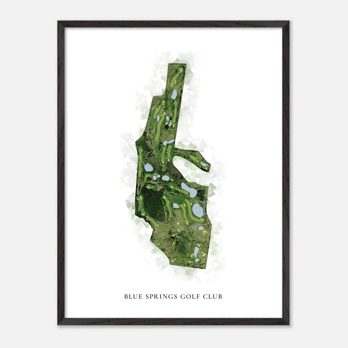 Blue Springs Golf Club Canada Classic Watercolor Golf Map Poster - Image 2