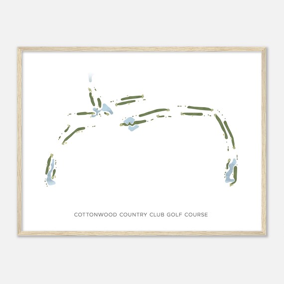 Cottonwood Country Club Golf Course Arizona Modern Watercolor Map Golfer Gift Golf Wall Art Golf Poster Print Course Layout