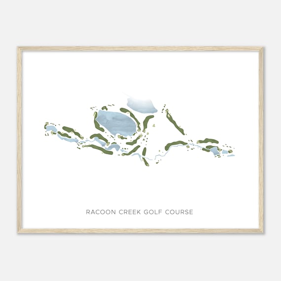 Racoon Creek Golf Course Colorado Modern Watercolor Map Golfer Gift Golf Wall Art Golf Poster Print Course Layout