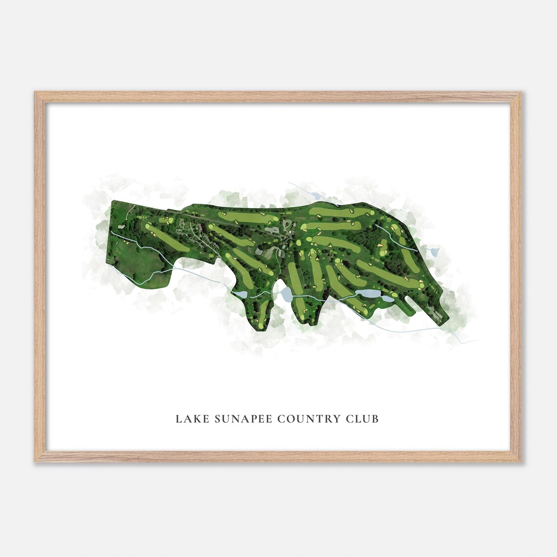 Lake Sunapee Country Club New Hampshire Classic Watercolor Poster