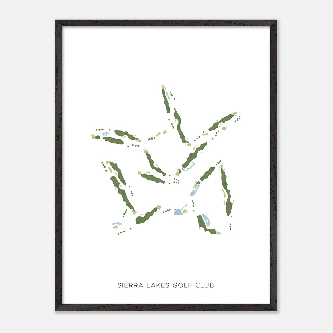 Sierra Lakes Golf Club Fontana California Modern Watercolor Poster - Image 3