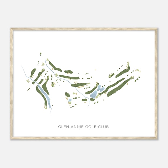 Glen Annie Golf Club California Modern Watercolor Map Golfer Gift Golf Wall Art Golf Poster Print Course Layout
