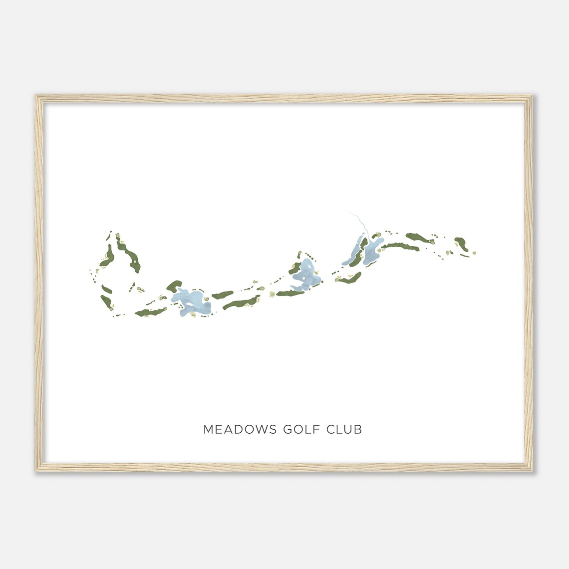 Meadows Golf Club Colorado Modern Watercolor Map Golfer Gift Golf Wall Art Golf Poster Print Course Layout - Image 2
