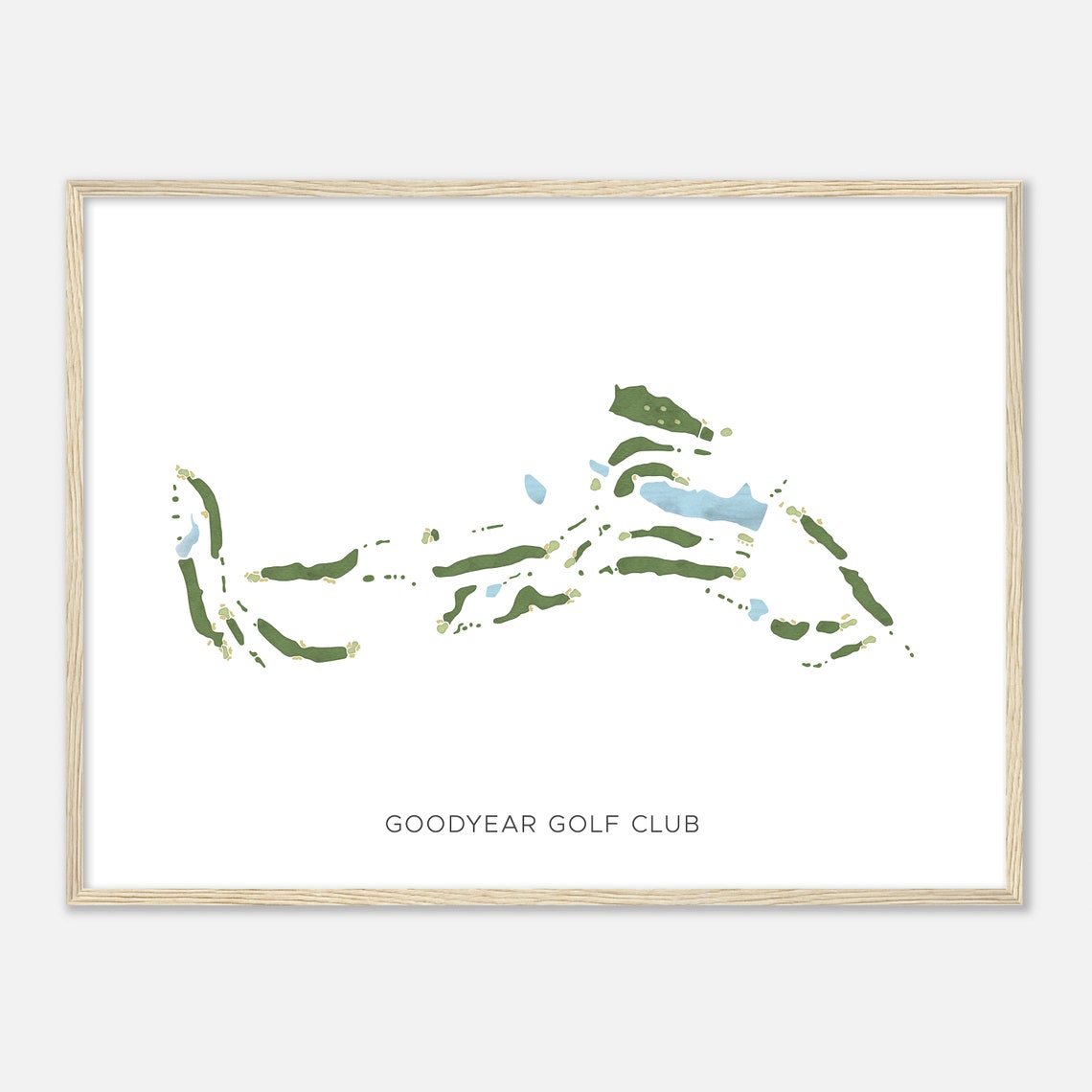 Goodyear Golf Club Virginia Modern Watercolor Map Golfer Gift Golf Wall Art Golf Poster Print Course Layout - Image 2