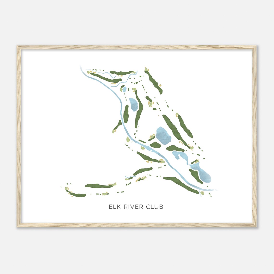 Elk River Club North Carolina Modern Minimalist Watercolor Poster - Image 2