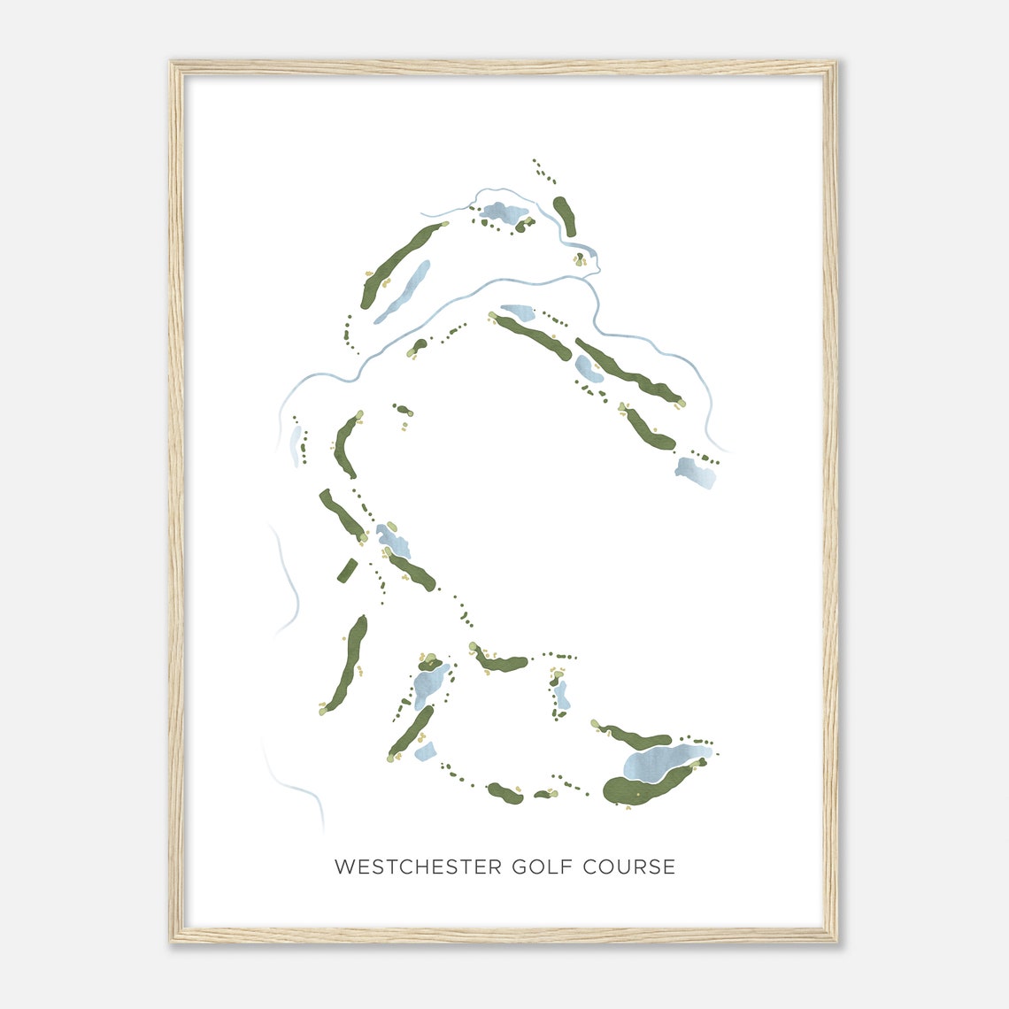Westchester Golf Course Ohio Modern Watercolor Map Golfer Gift Golf Wall Art Golf Poster Print Course Layout - Image 2