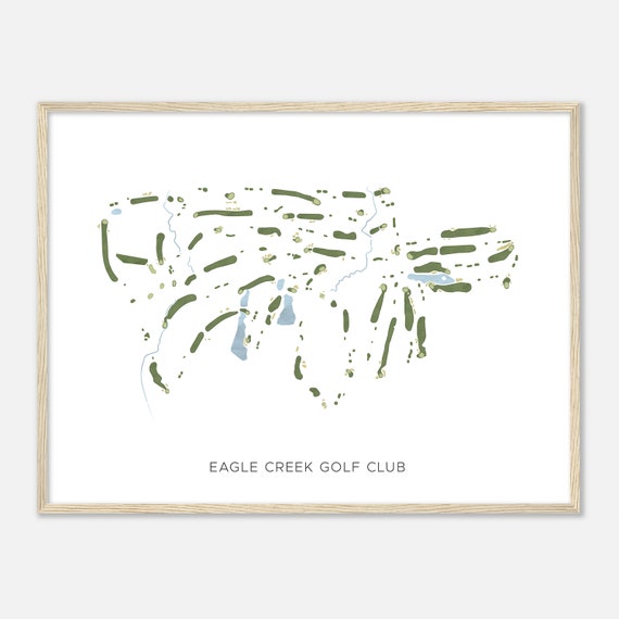 Eagle Creek Golf Club Indiana Modern Watercolor Map Golfer Gift Golf Wall Art Golf Poster Print Course Layout