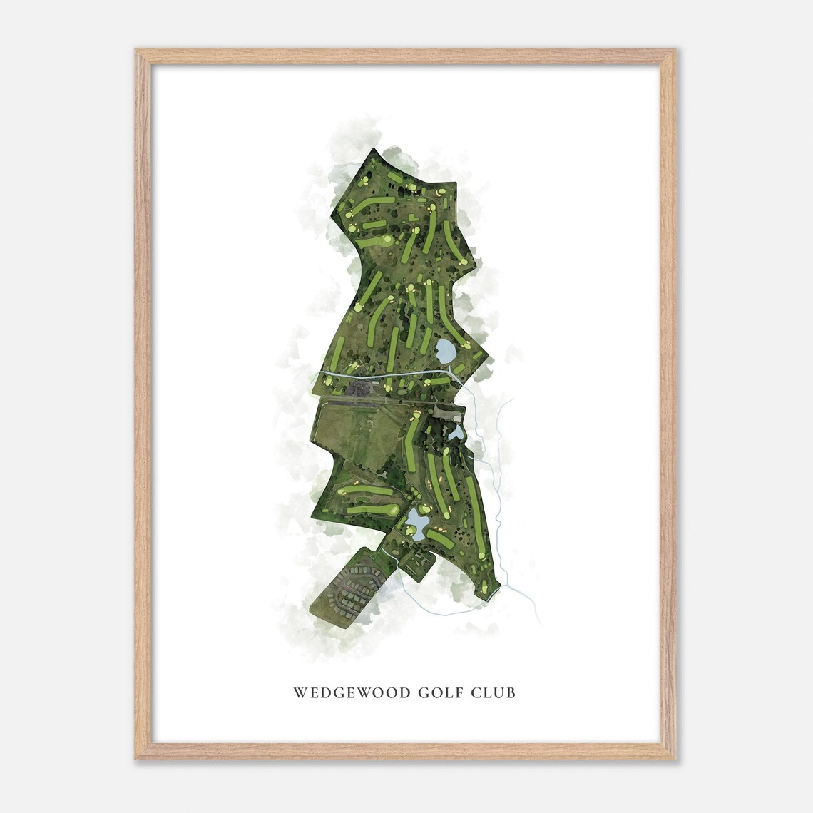 Wedgewood Golf Club Lanark Pennsylvania Classic Watercolor Poster - Image 2