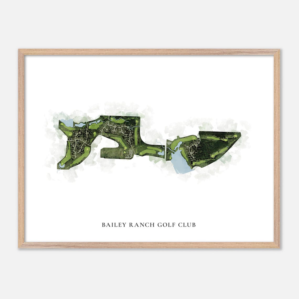 Bailey Ranch Golf Club Watercolor Golf Course Map Golfer Gift Poster