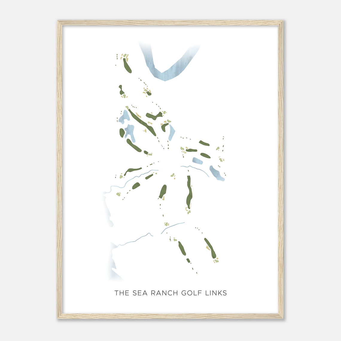 The Sea Ranch Golf Links California Modern Minimalist Map Poster - Image 2