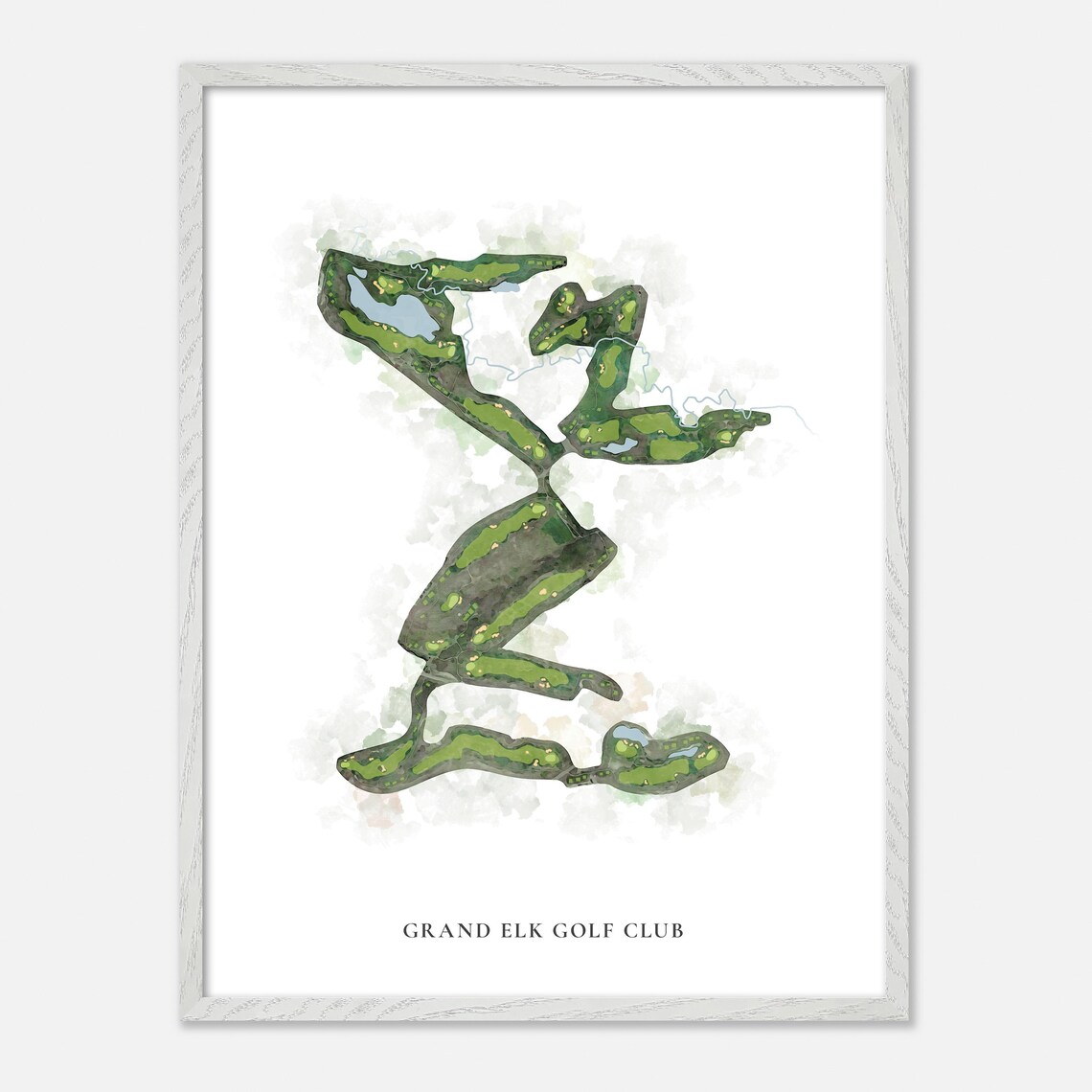 Grand Elk Golf Club Granby Colorado Classic Watercolor Map Golf Poster - Image 2