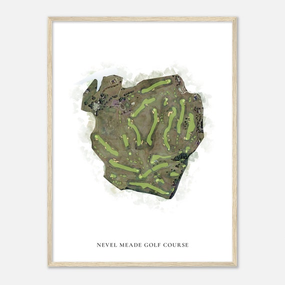 Nevel Meade Golf Course Kentucky Classic Watercolor Map Golfer Gift Golf Wall Art Golf Poster Print Course Layout