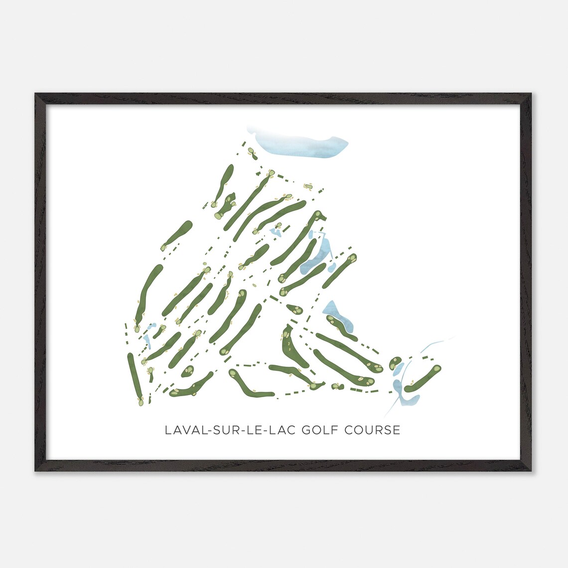 Laval-sur-le-Lac Golf Course Canada Minimalist Watercolor Golf Map Poster - Image 4