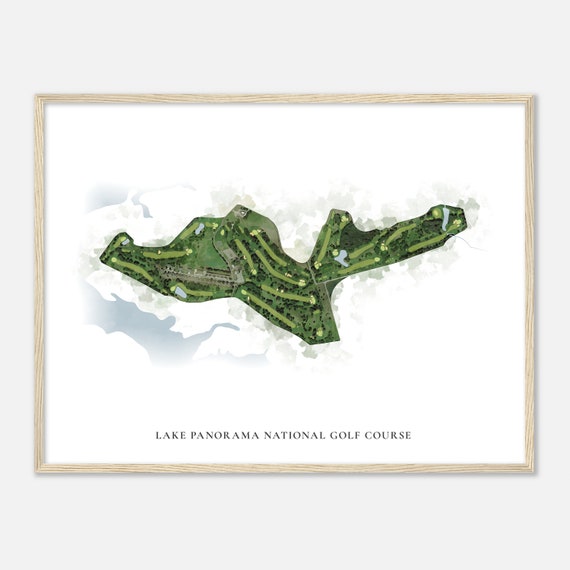 Lake Panorama National Golf Course Iowa Classic Watercolor Map Golfer Gift Golf Wall Art Golf Poster Print Course Layout