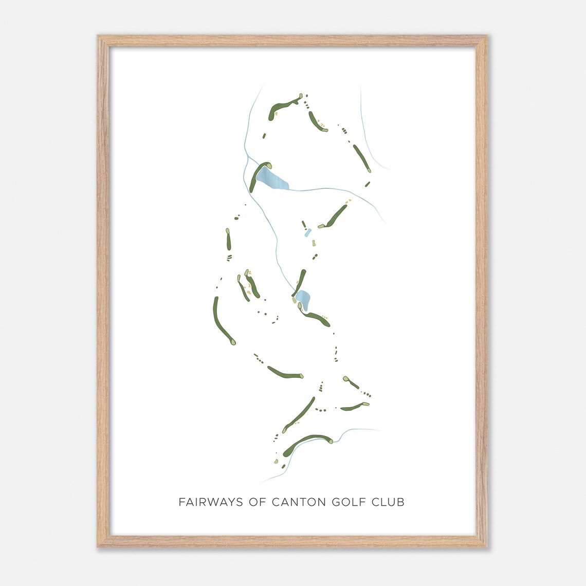 Fairways of Canton Golf Club Canton Georgia Modern Watercolor Golf Map Poster - Image 6