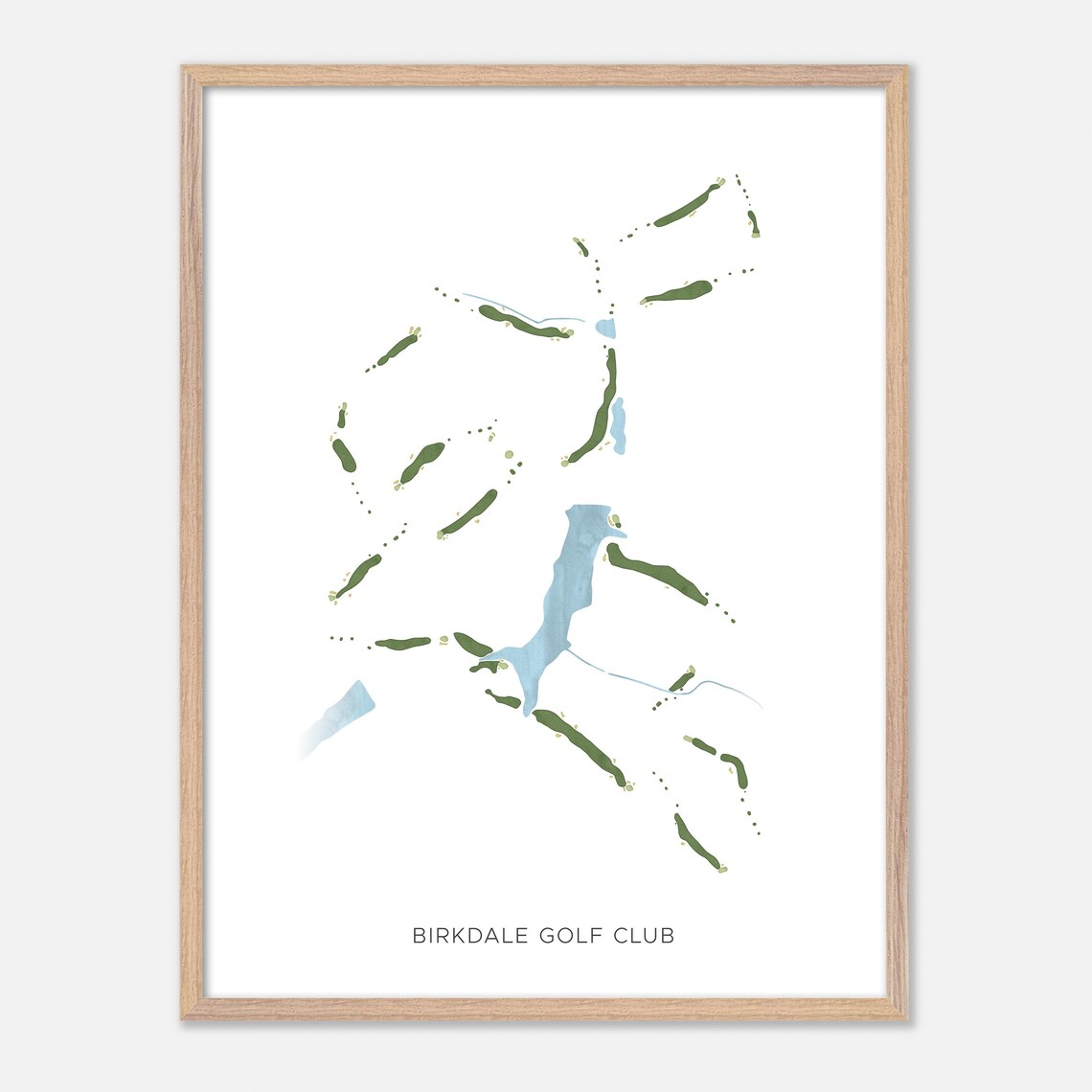 Birkdale Golf Club Chesterfield Virginia Modern Watercolor Map Poster - Image 2
