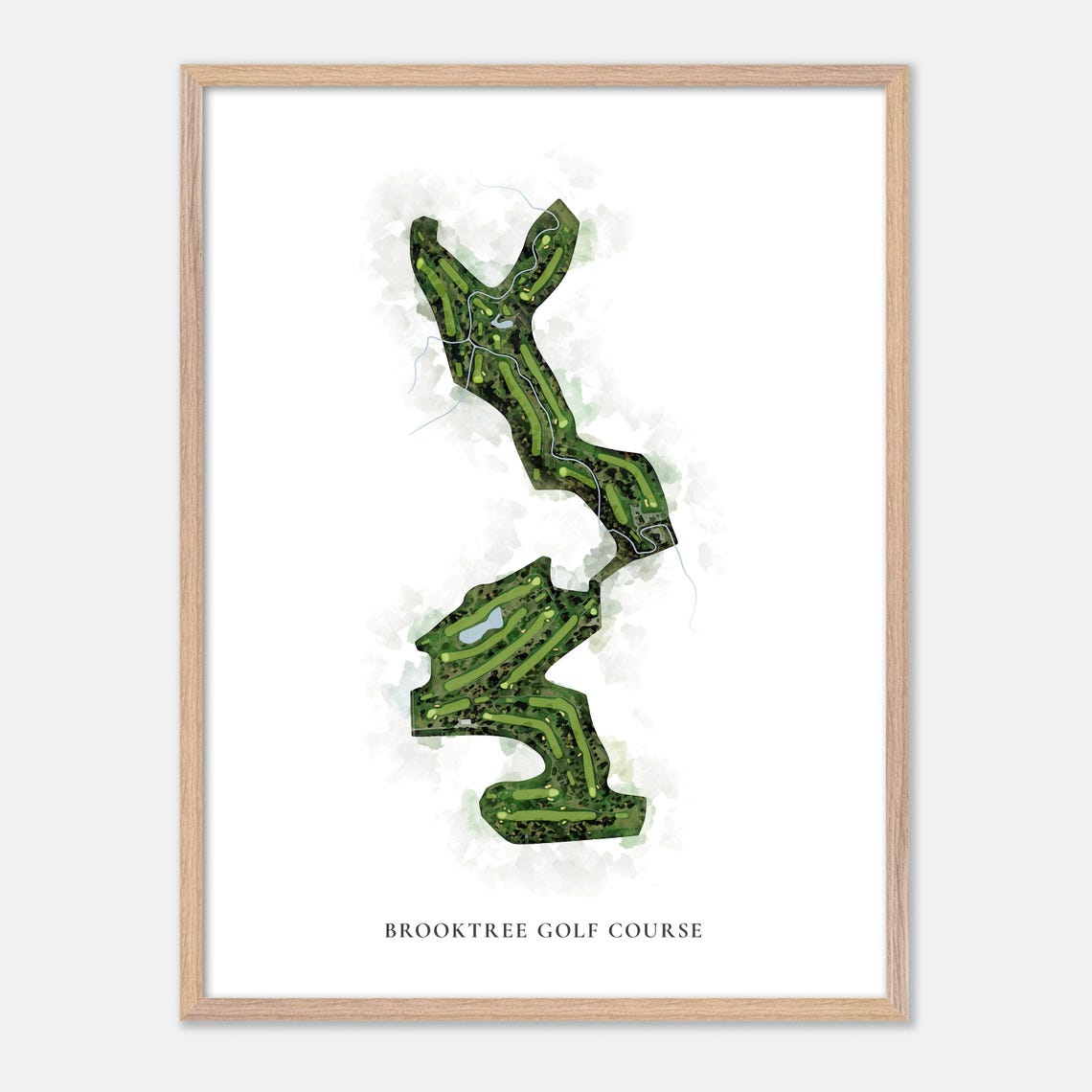 Brooktree Golf Course Aerial Watercolor Course Map Art Poster Gift - Image 6