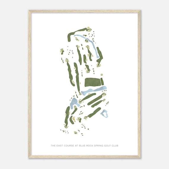 The East Course At Blue Rock Spring Golf Club California Modern Watercolor Map Golfer Gift Golf Wall Art Golf Poster Print