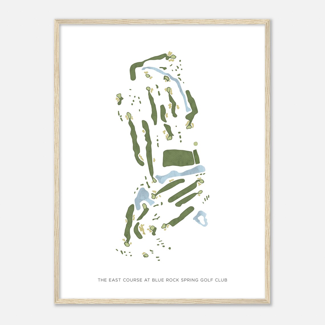 The East Course at Blue Rock Spring Golf Club Minimalist Map Poster