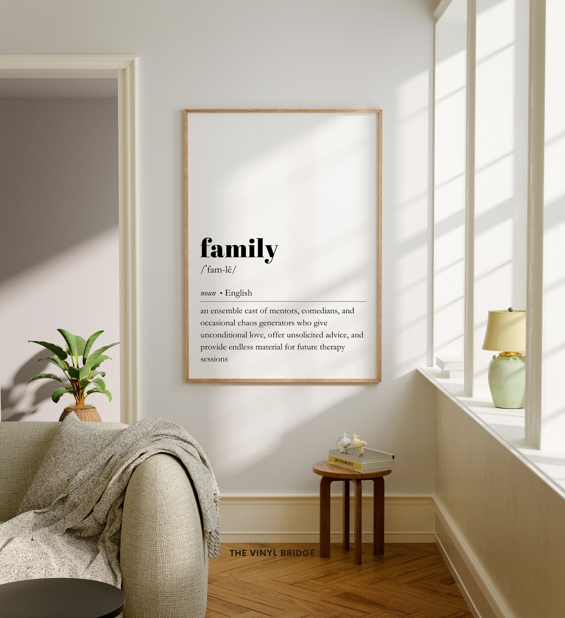 Family Definition Print Funny Quote Wall Art Dictionary Word Poster Quirky Home Decor Humorous Typography Comical Gift - Image 4