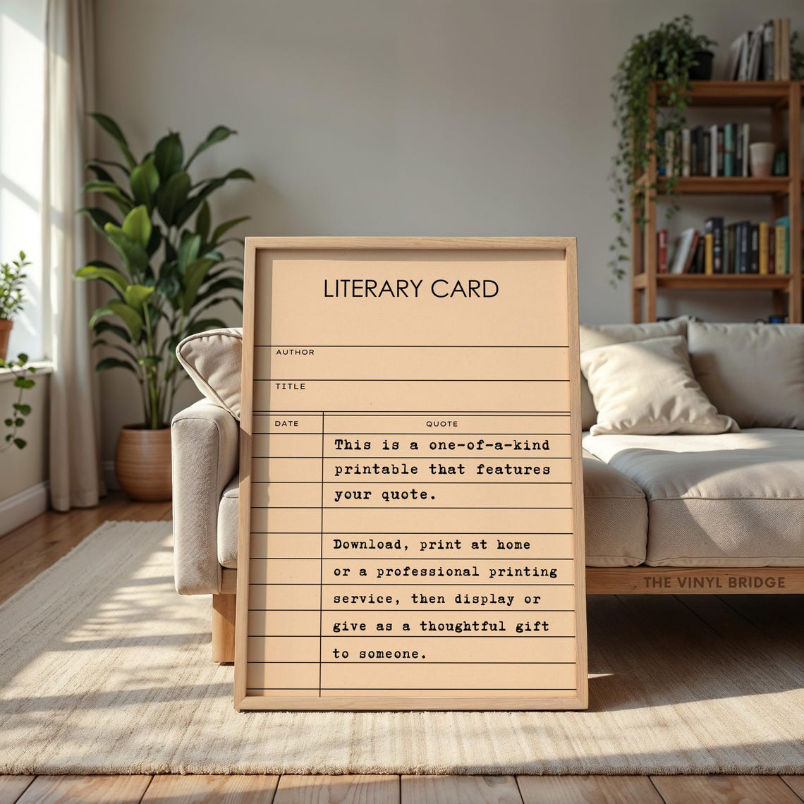 Personalized Literary Card Library Checkout Vintage Quote Poster - Image 3