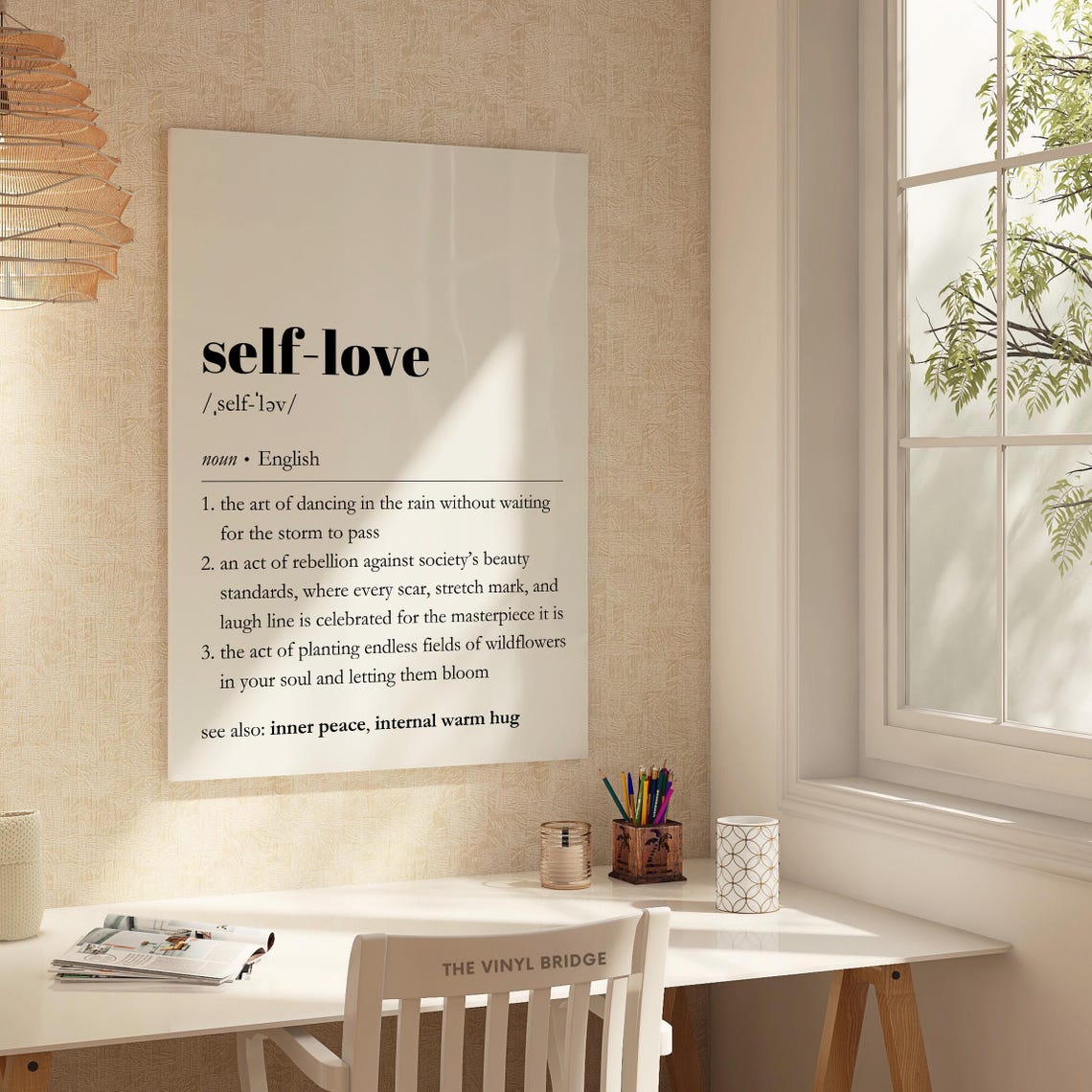 Self-Love Dictionary Definition Wellness Quote Typography Poster - Image 3