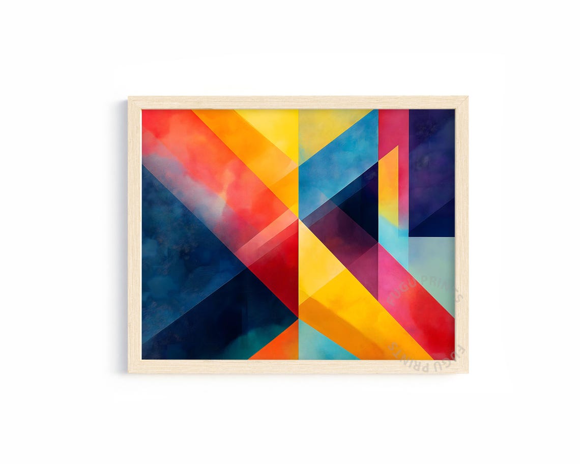 Geometric Art Print Colorful Abstract Wall Art Modern Home Decor 135