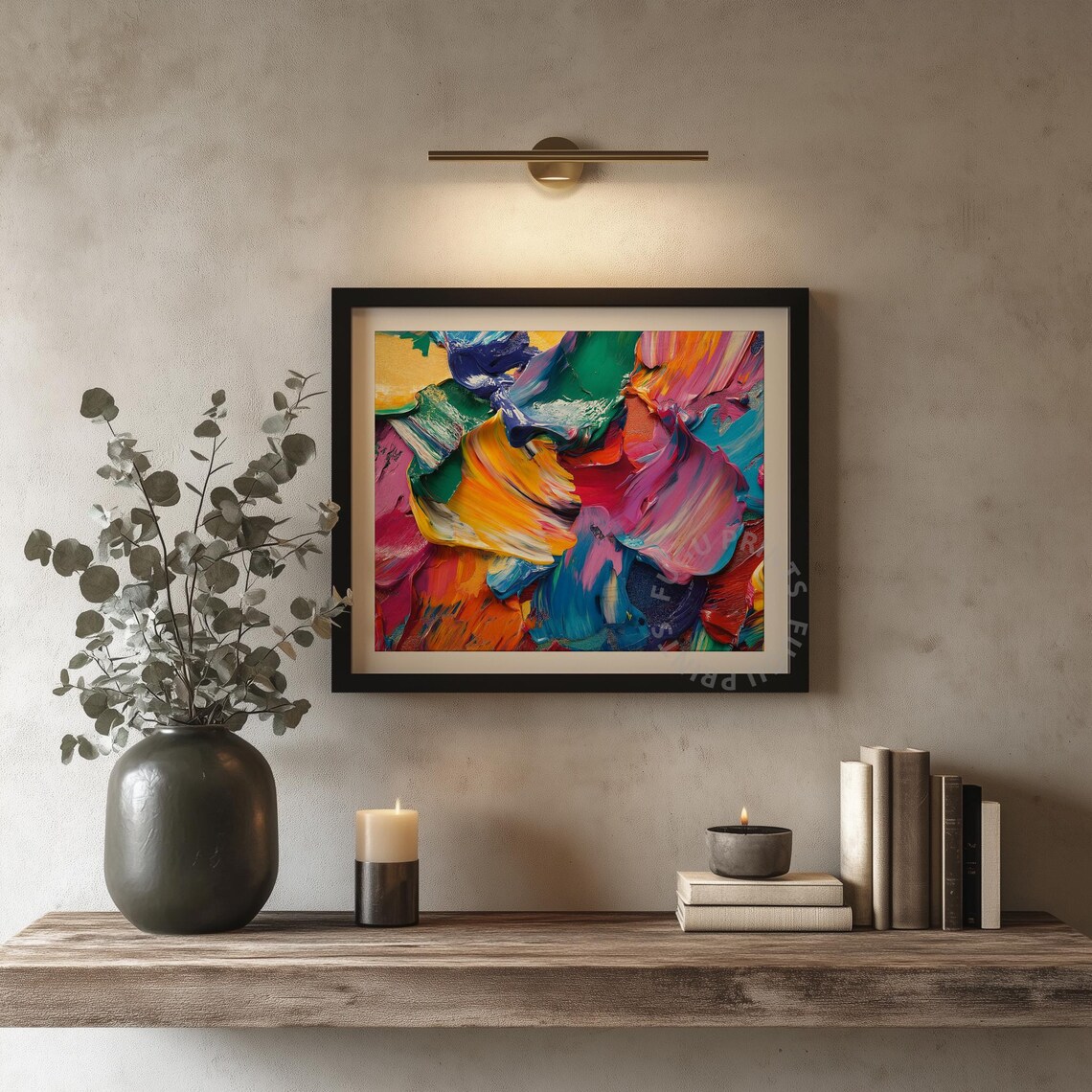 Abstract Impasto Texture Painting, Wall Art - Image 4