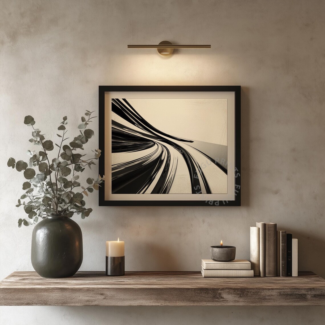 Abstract Lines Minimalist Wall Art Print - Image 4