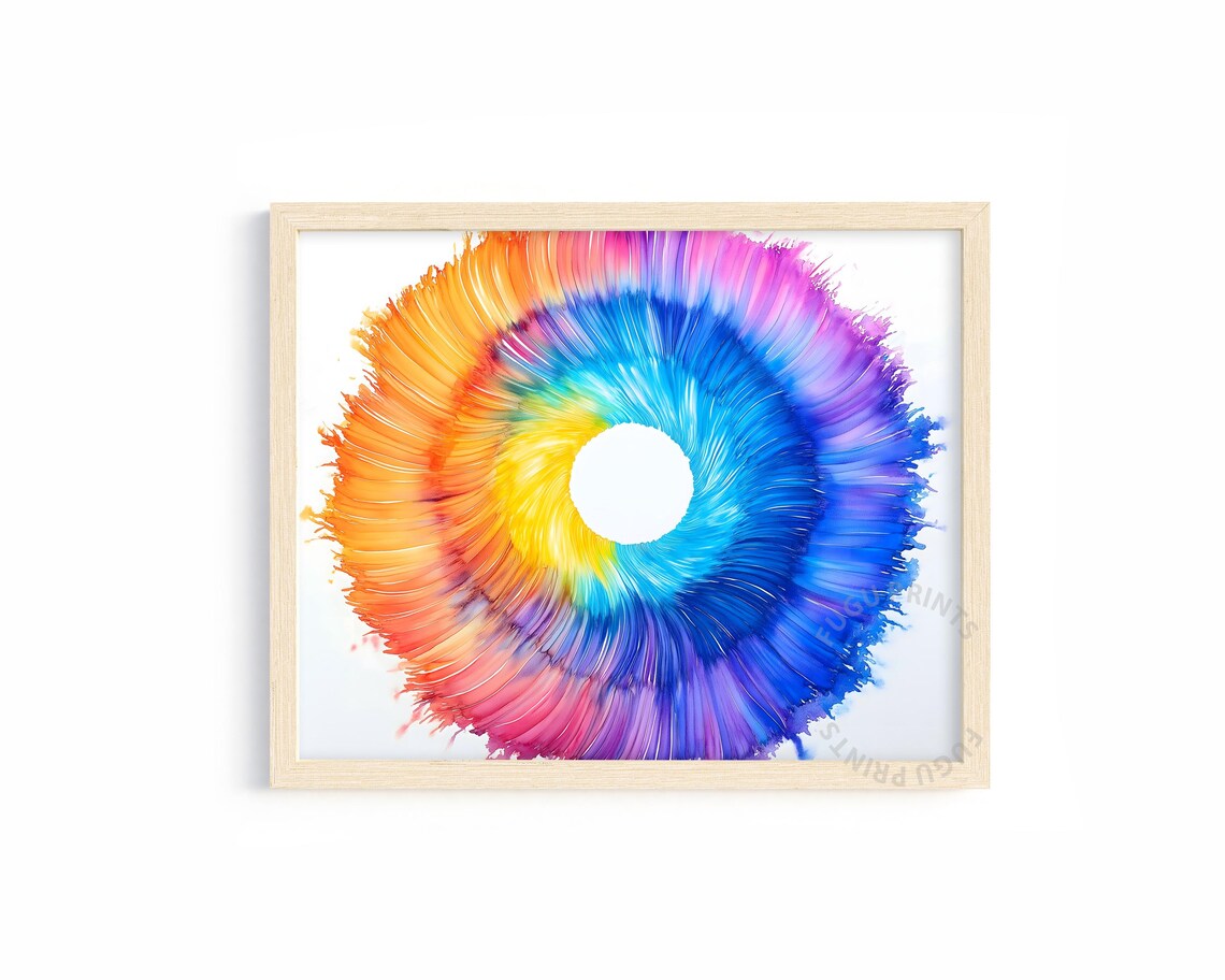 Rainbow Circle, Abstract Modern Decor Energy Burst