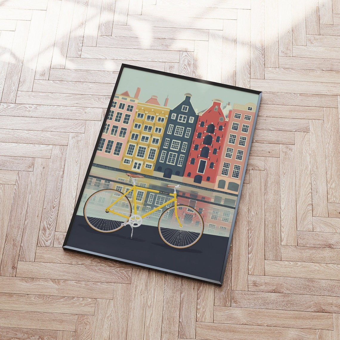 Amsterdam Travel Poster Holland Travel Print Amsterdam Illustration Holland Poster Vintage Travel Art Amsterdam Holiday Birthday Gift - Image 2