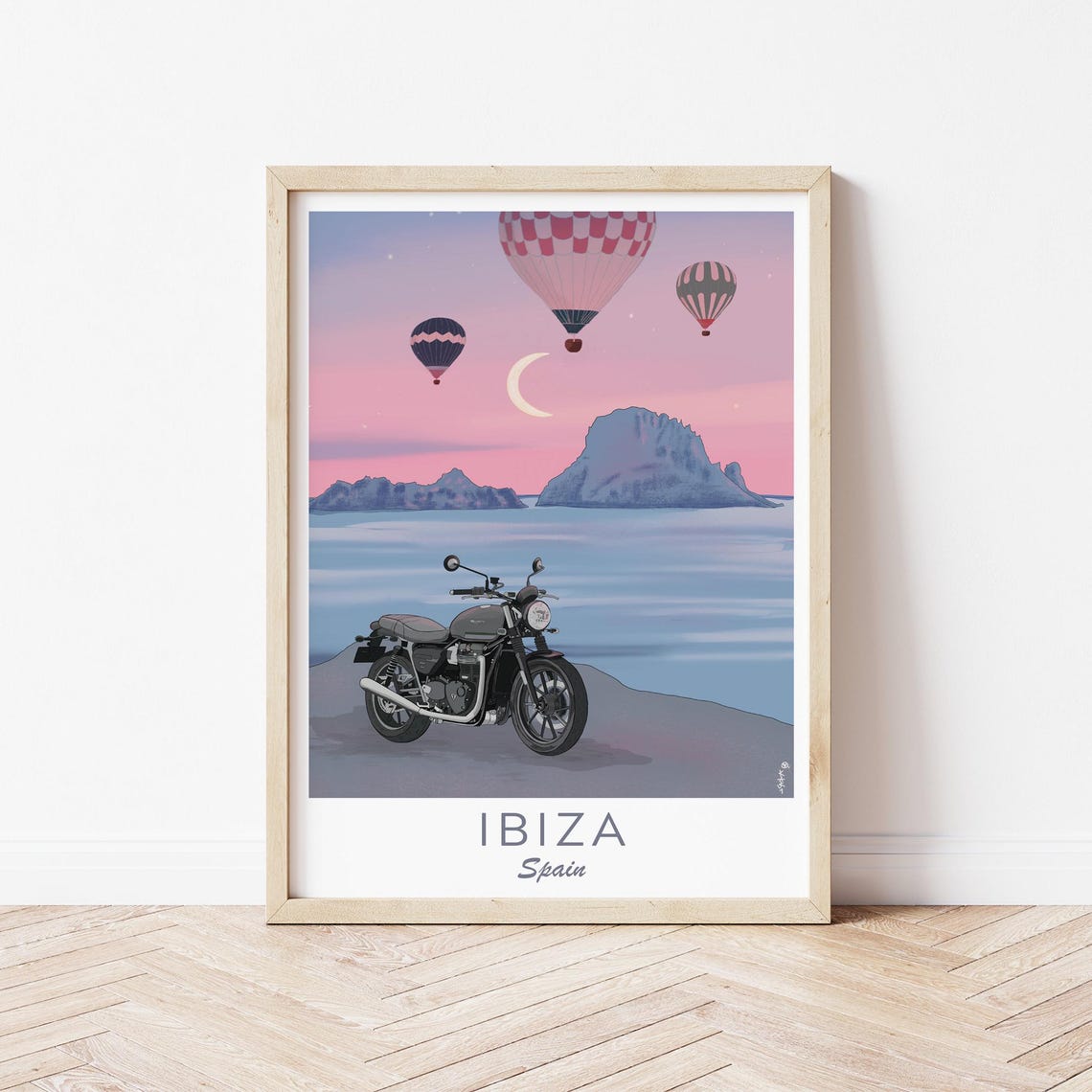 Ibiza Travel Poster Ibiza Print Spain Travel Illustration Ibiza Spain Print Ibiza Illustration Ibiza Travel Print Spain Art Print - Image 2