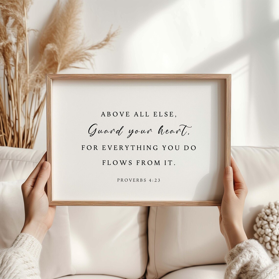 Proverbs 4:23 Niv, Guard Your Heart Art Print