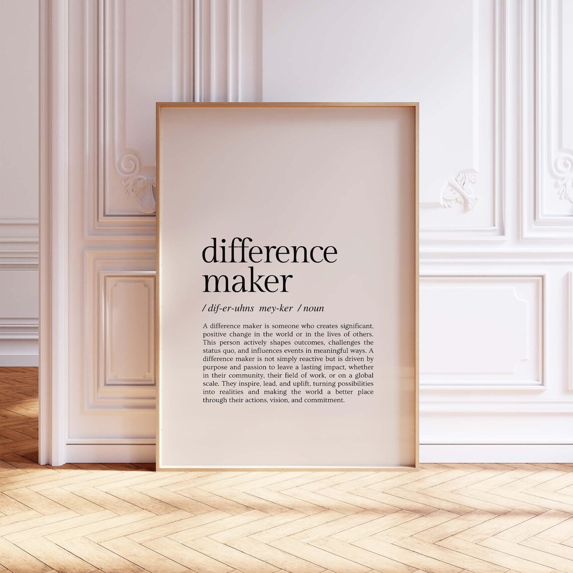 Difference Maker Definition Print Motivational Wall Art Gift