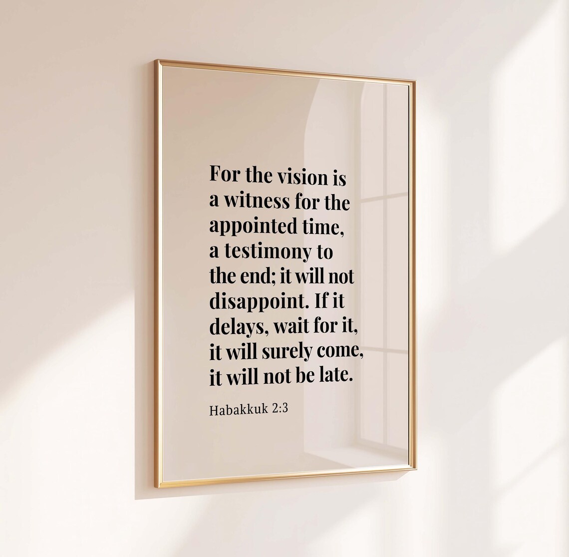 Habakkuk 23 Christian Wall Art Bible Verse Scripture Quote Home Decor Print