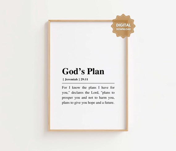 Jeremiah 29:11 Bible Verse Art Print