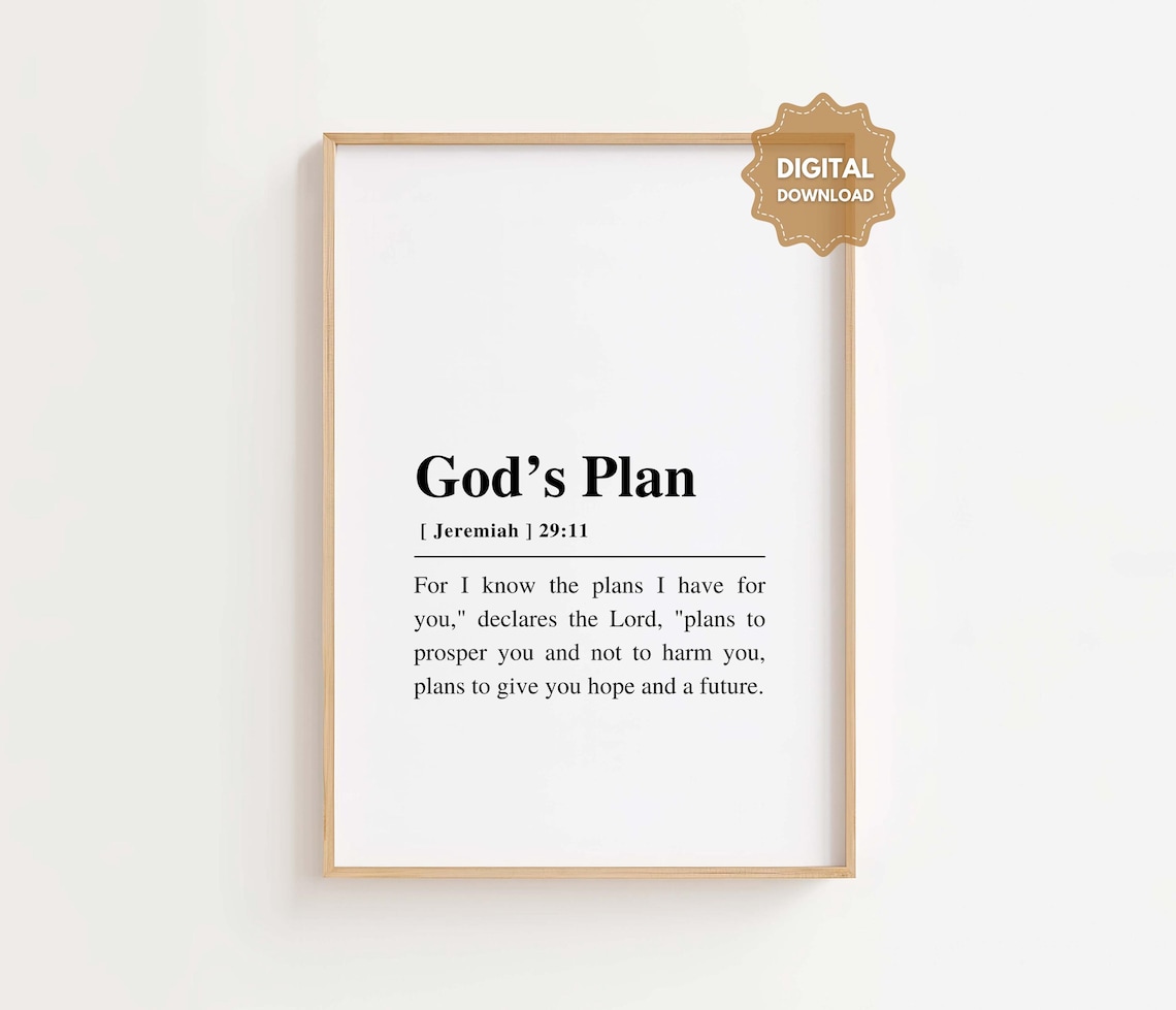 Jeremiah 29:11 Bible Verse Art Print