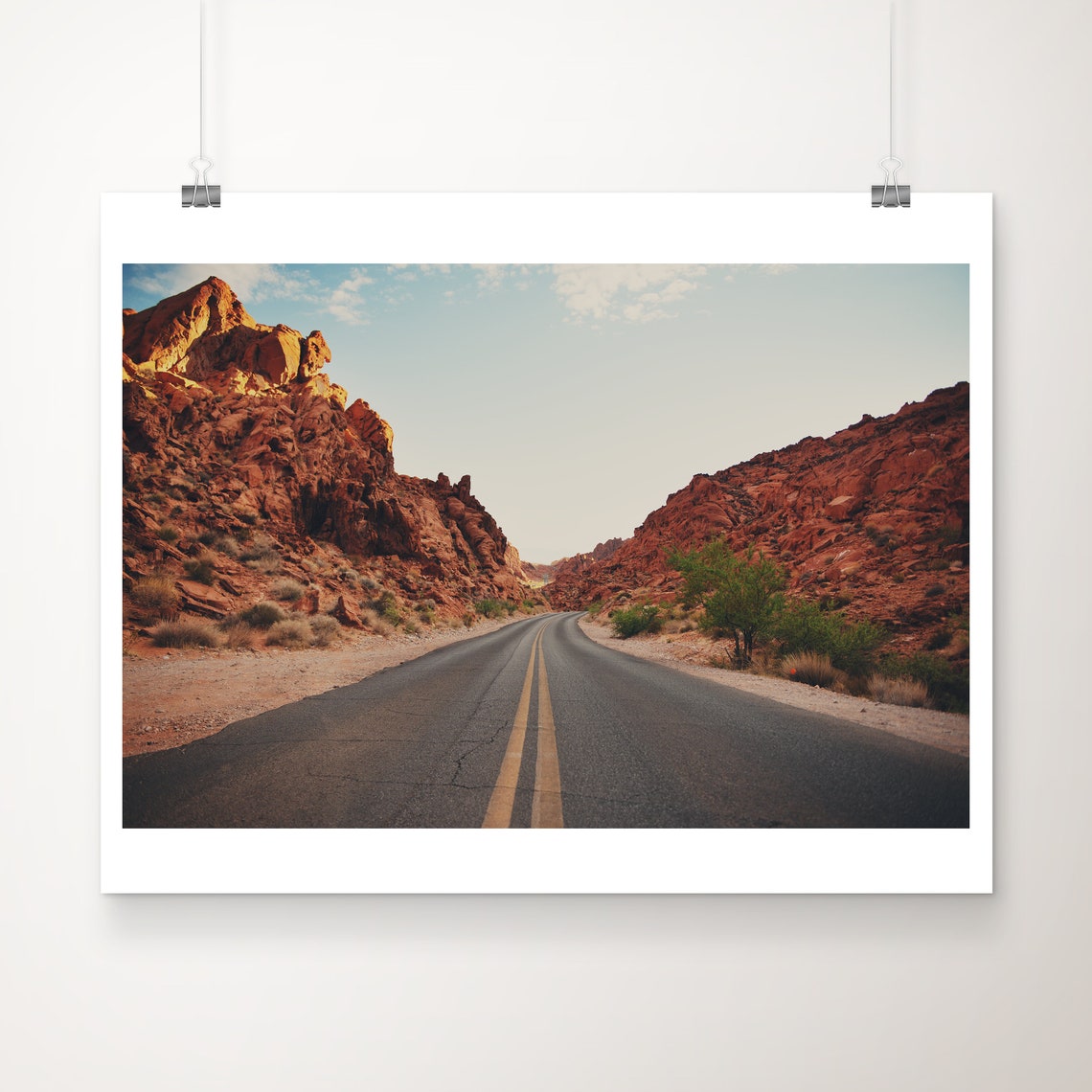 Valley of Fire Nevada Red Rock Desert Highway Road Trip Poster