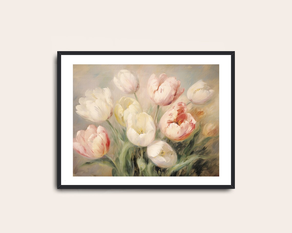 Tulips Flowers Vintage Botanical Wall Art Print - Image 2