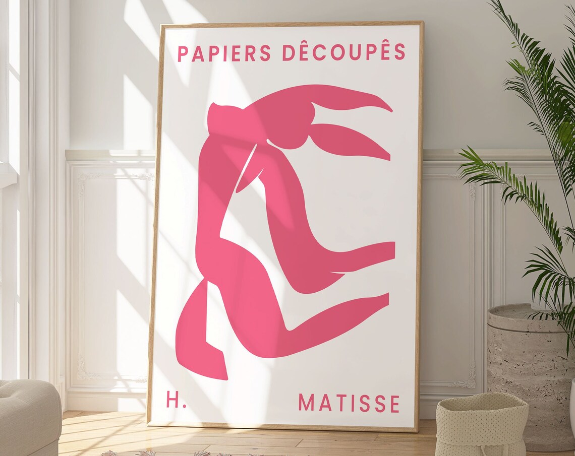 Henri Matisse Papiers Decoupes Pink Dancing Figure Cut Out Poster