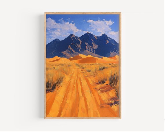 Great Sand Dunes National Park Colorado Desert Dunes Painting Poster