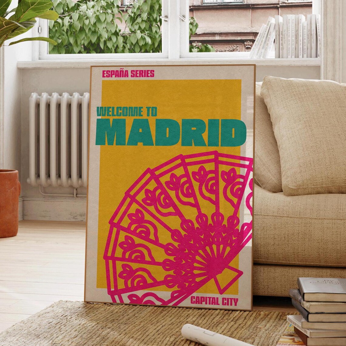 Madrid Welcome To Madrid Travel Poster, Retro Spain - Image 2
