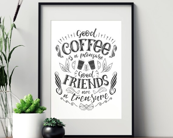 Coffee Lover Coffee Wall Art, Kitchen Coffee Print