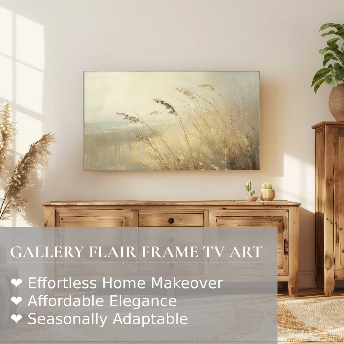 Beach Frame Tv Art Beach Grass Impressionism Nautical Vintage Summer Spring Ocean Art Instant Art For Tv - Image 2