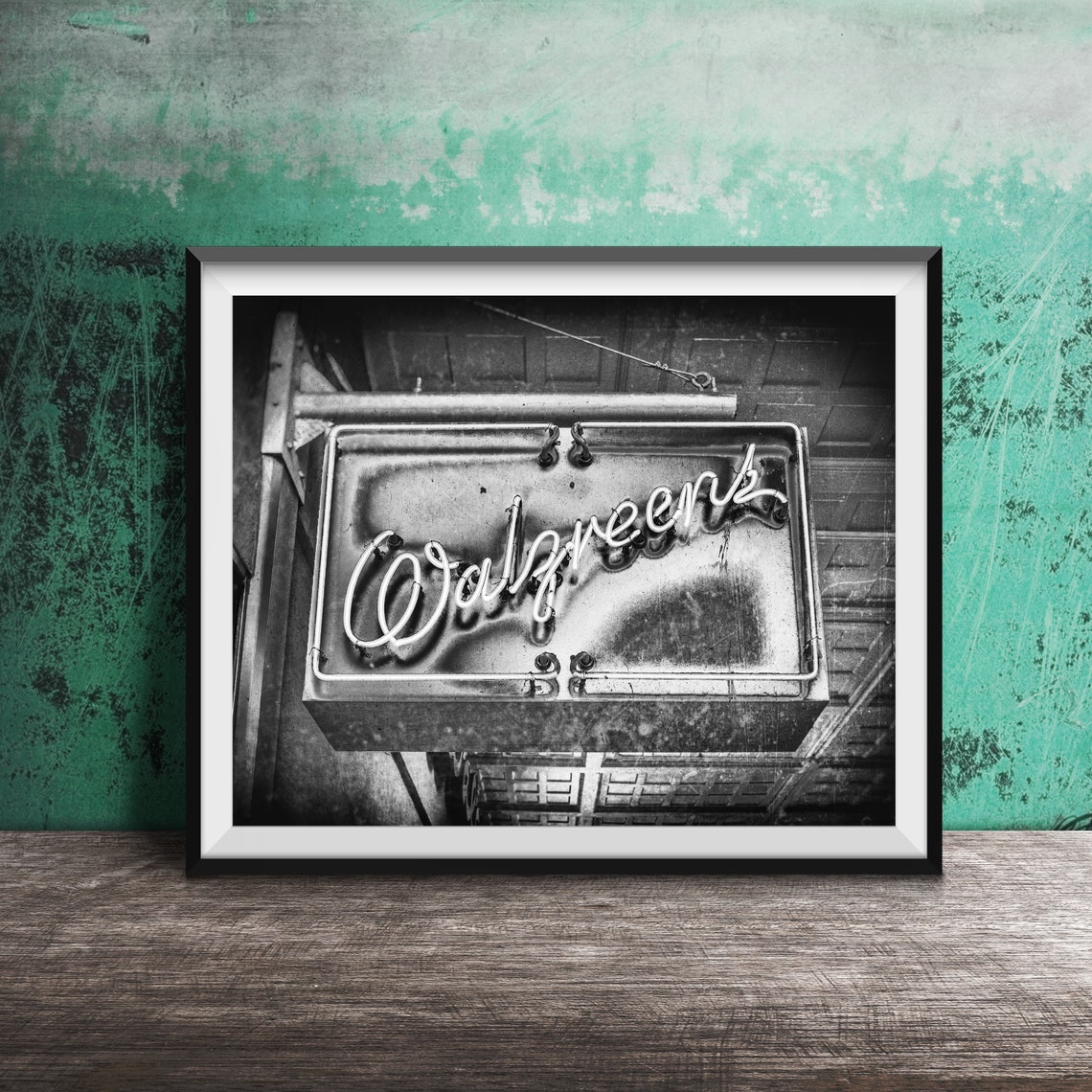 Walgreens Orange Neon Script Sign Vintage Drugstore Retro Poster - Image 2