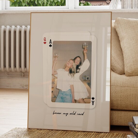 Forever My Wild Card Photo Playing Card Friendship Gift Poster