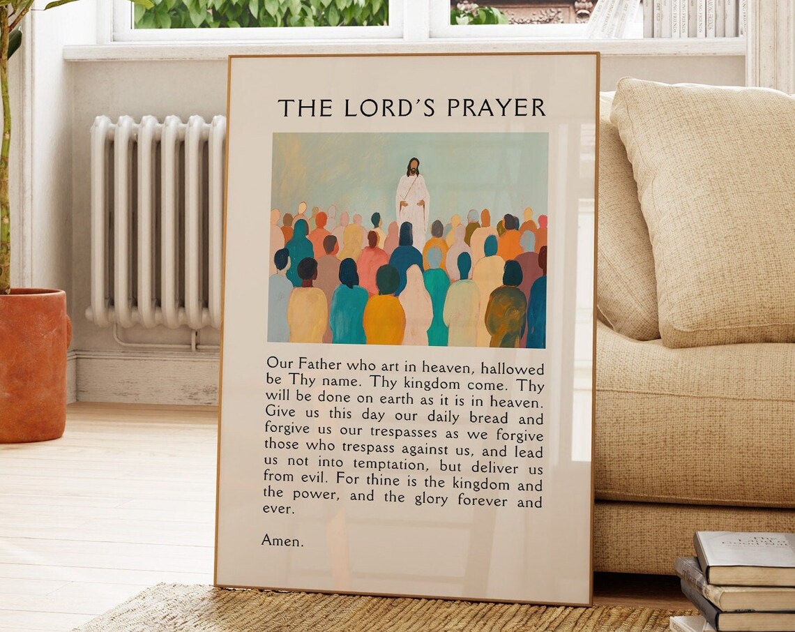 The Lord's Prayer Minimalist Christian Art Print