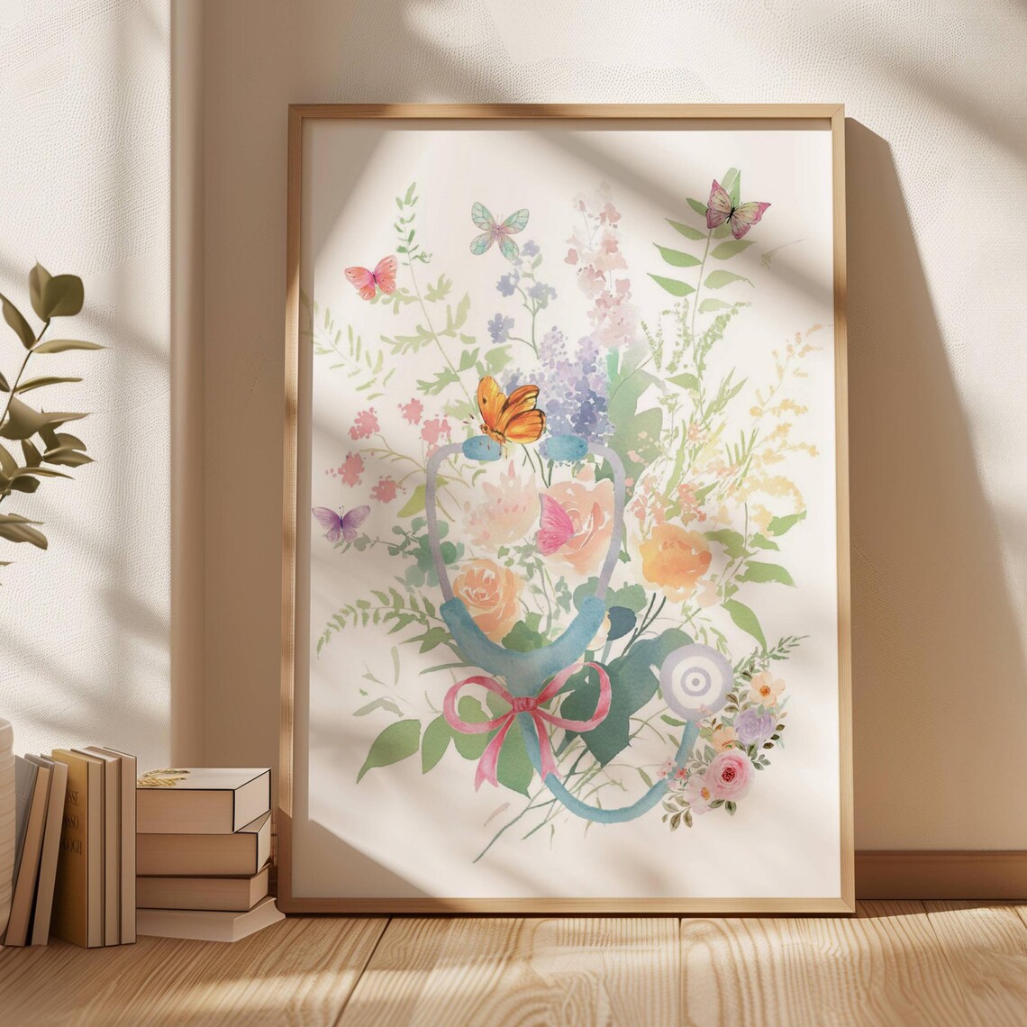 Stethoscope Nurse Preceptor Art Print, Clinic Decor