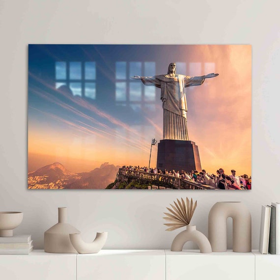 Glass Wall Art View Rio De Janeiro Landscape Spiritual Printing