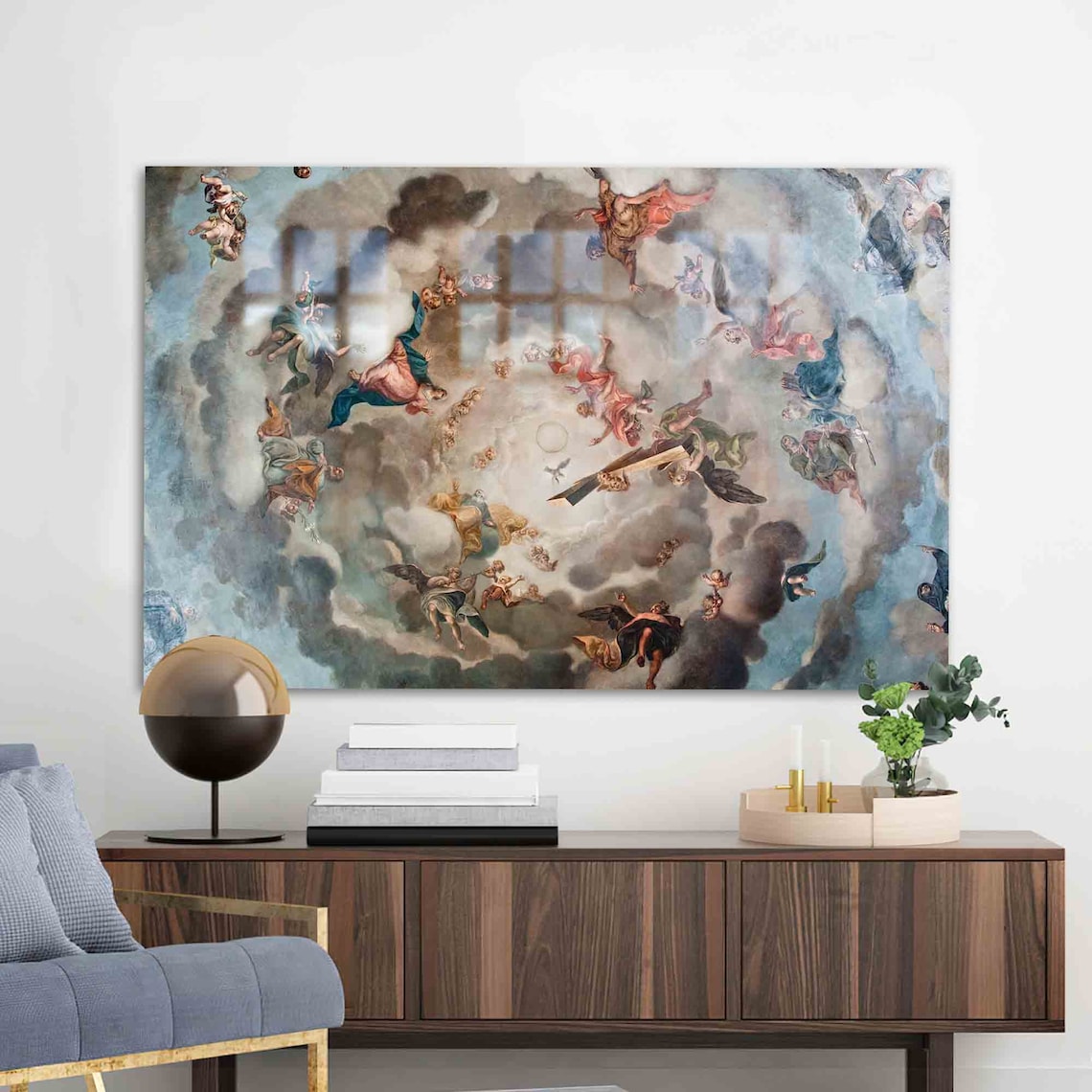Renaissance Heaven Fresco Angels in Clouds Classic Fine Art Poster